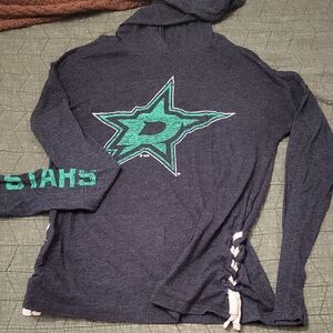Women's Hooded Long Sleeve Dallas Stars Shirt